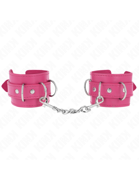 KINK - 3 D-RING WRIST RESTRAINTS ADJUSTABLE PINK 17.5-25 CM X 6 CM