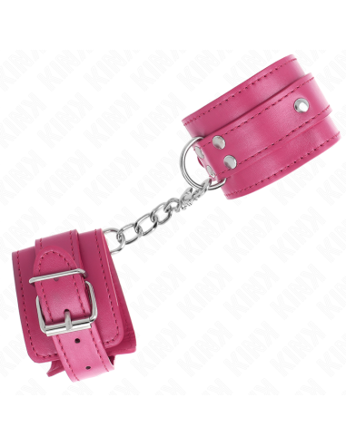 KINK - 3 D-RING WRIST RESTRAINTS ADJUSTABLE PINK 17.5-25 CM X 6 CM