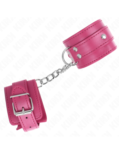 KINK - 3 D-RING WRIST RESTRAINTS ADJUSTABLE PINK 17.5-25 CM X 6 CM