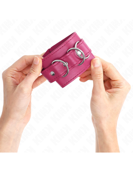 KINK - 3 D FORMOS ŽIEDŲ RIEŠO ĮTVARAI, REGULIUOJAMI, ROŽINIAI, 17,5–25 CM X 6 CM