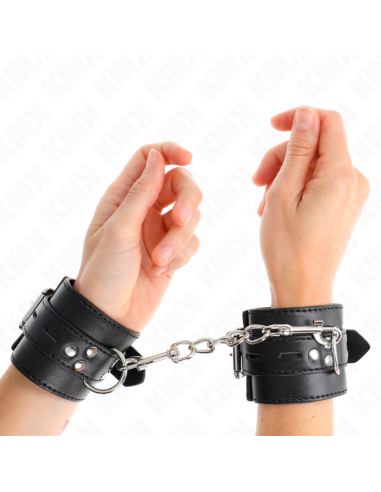 KINK - RIŠO ĮRAŠAI JUODAS SU JUODU DIRŽU, REGULIUOJAMAS 17-28 CM X 6 CM