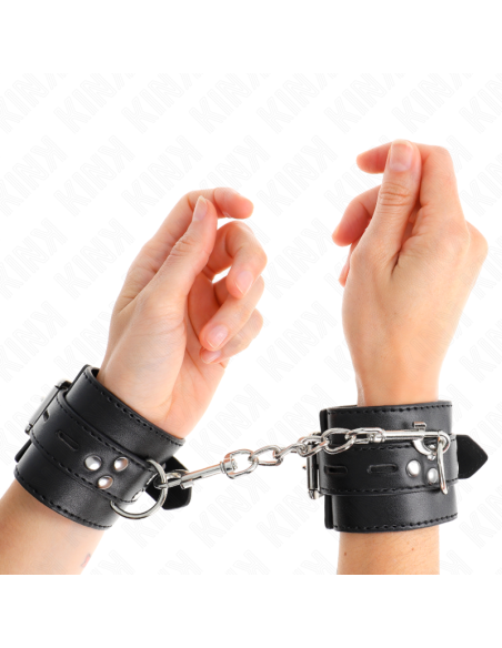 KINK - RIŠO ĮRAŠAI JUODAS SU JUODU DIRŽU, REGULIUOJAMAS 17-28 CM X 6 CM