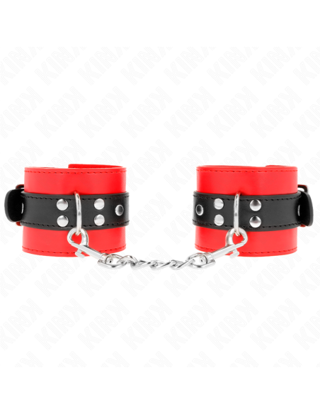 KINK - WRIST RESTRAINTS RED WITH BLACK BELT ADJUSTABLE 17-28 CM X 6 CM