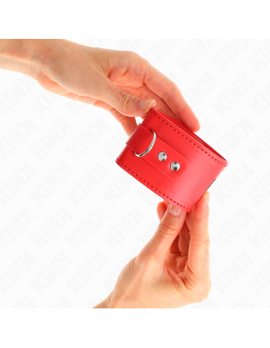 KINK - RIŠO ĮRAŠAI SU SPYNA, RAUDONI, REGULIUOJAMI 16–23 CM X 5,5 CM