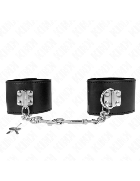 KINK - WRIST RESTRAINTS WITH PADLOCK CLOSURE BLACK ADJUSTABLE 16-23 CM X 5.5 CM