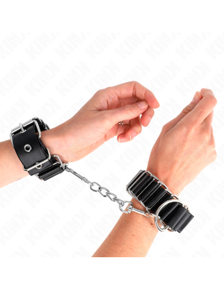 KINK - HINGE-LIKE THIN WRIST RESTRAINTS BLACK ADJUSTRABLE 16-22 CM X 3.5 CM