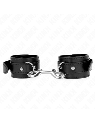 KINK - WRIST RESTRAINTS-SINGLE RIVET ROW BLACK ADJUSTABLE 17-28 CM X 5 CM