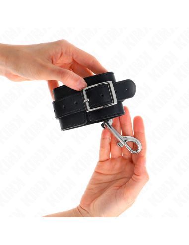 KINK - WRIST RESTRAINTS-SINGLE RIVET ROW BLACK ADJUSTABLE 17-28 CM X 5 CM