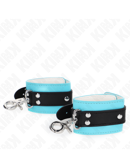 KINK - PREMIUM LOCKABLE WRIST RESTRAINTS BLACK - BLUE ADJUSTABLE 21-28 CM X 5.5 CM