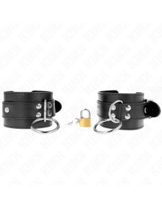 KINK - O-RING LOCKED WRIST RESTRAINTS BLACK ADJUSTABLE 20-28 CM X 5.5 CM 2