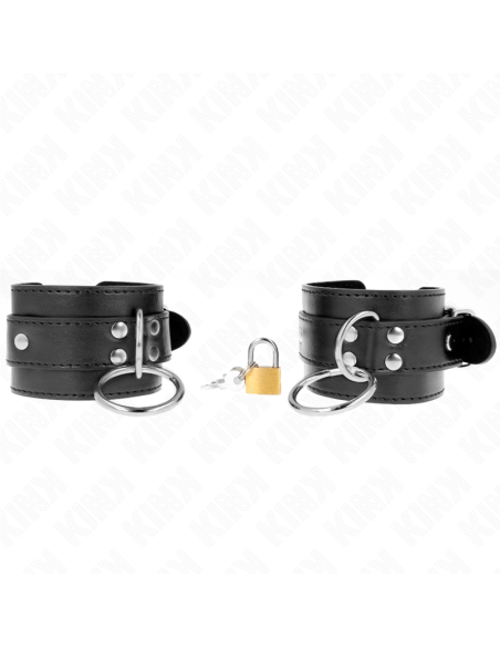 KINK - O-RING LOCKED WRIST RESTRAINTS BLACK ADJUSTABLE 20-28 CM X 5.5 CM