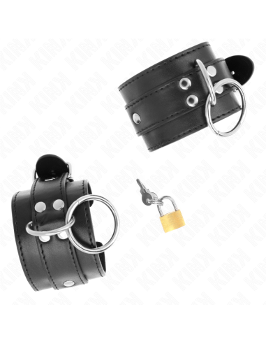 KINK - O-RING LOCKED WRIST RESTRAINTS BLACK ADJUSTABLE 20-28 CM X 5.5 CM