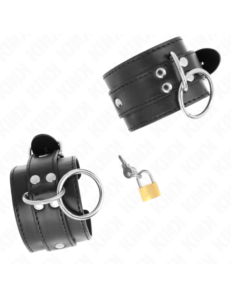 KINK - O-RING LOCKED WRIST RESTRAINTS BLACK ADJUSTABLE 20-28 CM X 5.5 CM