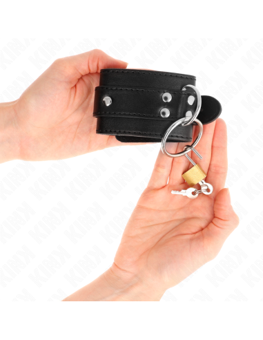 KINK - O-RING LOCKED WRIST RESTRAINTS BLACK ADJUSTABLE 20-28 CM X 5.5 CM