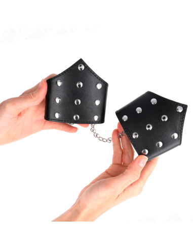 KINK - JUODOS DETALĖS STILIAUS APYRANKĖS SU GRANDINE, REGULIUOJAMOS 17–23 CM X 8,5 CM