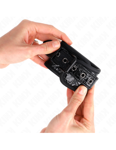 KINK - RIŠO ĮTVARAI SU DEIMANTINIU RAŠTU, JUODOS, REGULIUOJAMOS, 17–26 CM X 5,5 CM