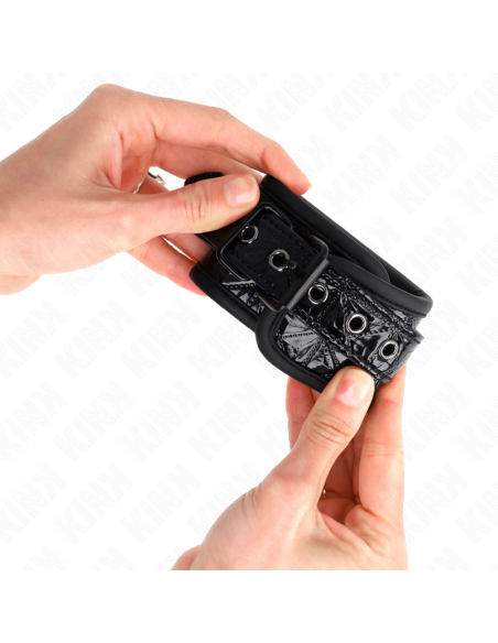 KINK - RIŠO ĮTVARAI SU DEIMANTINIU RAŠTU, JUODOS, REGULIUOJAMOS, 17–26 CM X 5,5 CM