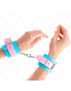 KINK - CUTE WRIST RESTRAINTS BLUE - PINK ADJUSTABLE 16-28 CM X 5 CM