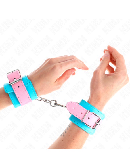 KINK - CUTE WRIST RESTRAINTS BLUE - PINK ADJUSTABLE 16-28 CM X 5 CM