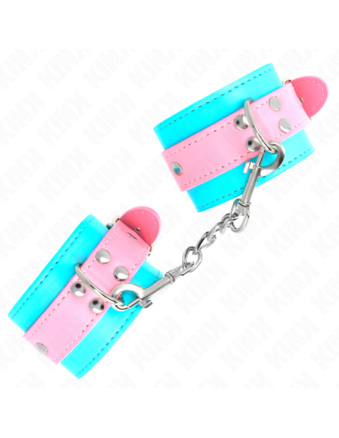 KINK - CUTE WRIST RESTRAINTS BLUE - PINK ADJUSTABLE 16-28 CM X 5 CM