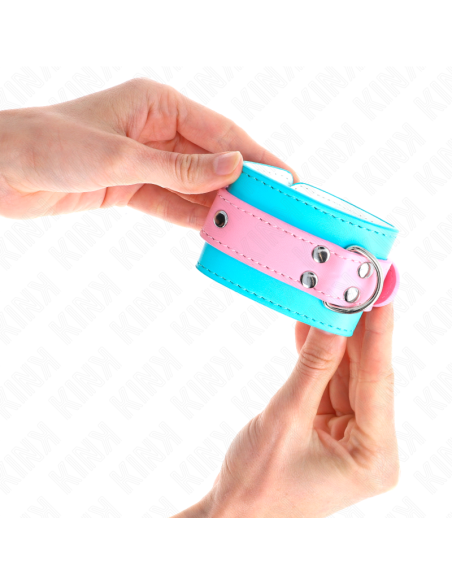KINK - CUTE WRIST RESTRAINTS BLUE - PINK ADJUSTABLE 16-28 CM X 5 CM