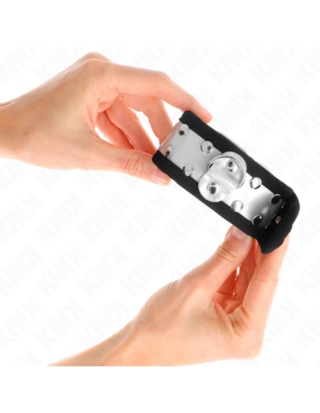 KINK - PLONI RIEŠO ĮRAŠAI, JUODI - SIDABRINGI, 30 X 4 CM