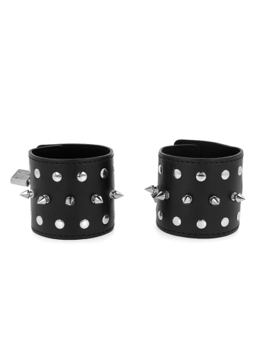KINK - PUNK WRIST RESTRAINTS WITH SPIKES 25 X 6 CM