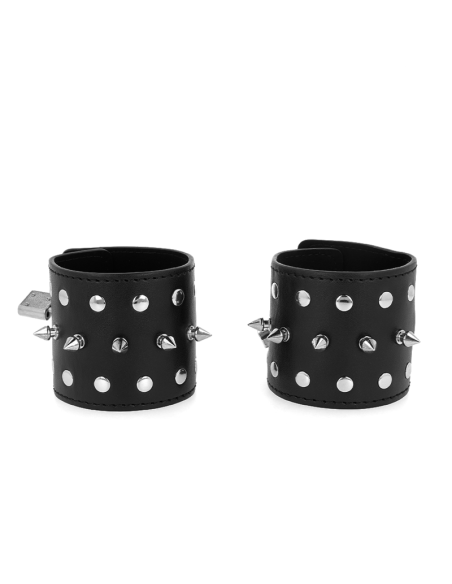 KINK - PUNK WRIST RESTRAINTS WITH SPIKES 25 X 6 CM