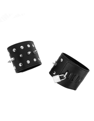 KINK - PUNK WRIST RESTRAINTS WITH SPIKES 25 X 6 CM