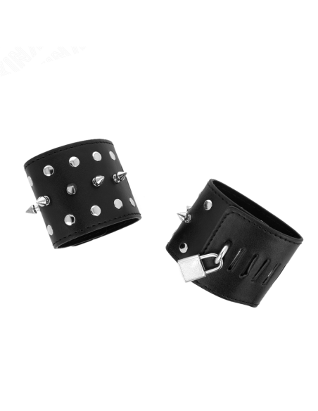 KINK - PUNK WRIST RESTRAINTS WITH SPIKES 25 X 6 CM