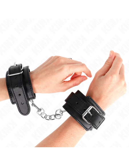 KINK - THIN WRIST RESTRAINTS BLACK ADJUSTABLE 21-33 CM