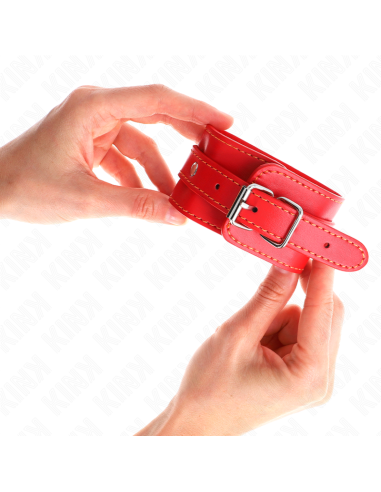 KINK - THIN WRIST RESTRAINTS RED ADJUSTABLE 21-33 CM
