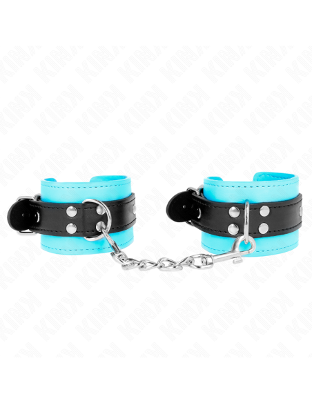 KINK - HOOK WRIST RESTRAINTS BLUE FUR LINED ADJUSTABLE 20-28 CM X 5.5 CM