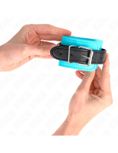 KINK - HOOK WRIST RESTRAINTS BLUE FUR LINED ADJUSTABLE 20-28 CM X 5.5 CM