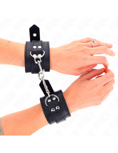 KINK - WRIST RESTRAINTS WITH STUDS 35 X 6 CM
