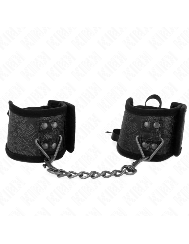 KINK - SCANDAL WRIST RESTRAINTS BLACK LACE DETAILS 24.5 CM X 6.5 CM