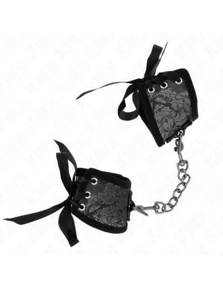 KINK - SCANDAL riešo įtvarai su juodomis nėriniuotomis detalėmis 24,5 CM X 6,5 CM