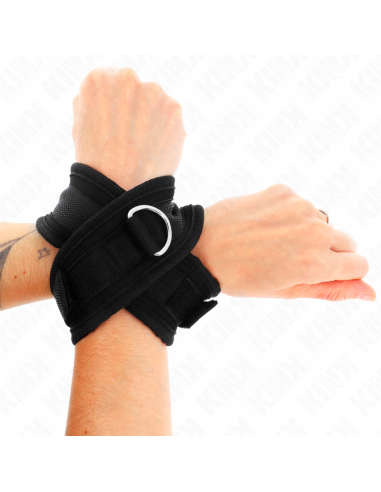 KINK - CROSS CUFFS BLACK 34 X 5.5 CM