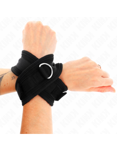 KINK - CROSS CUFFS BLACK 34 X 5.5 CM