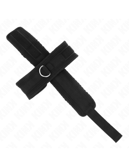 KINK - CROSS CUFFS BLACK 34 X 5.5 CM