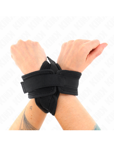 KINK - CROSS CUFFS BLACK 34 X 5.5 CM