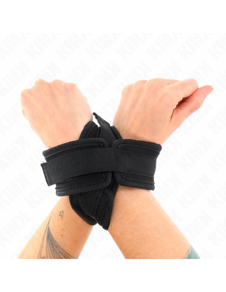 KINK - CROSS CUFFS BLACK 34 X 5.5 CM