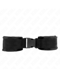 KINK - NYLON BIND HOOKandLOOP WRIST RESTRAINTS RED-BLACK MODEL 1 AJDUSTABLE 25-35 CM X 6 CM 2