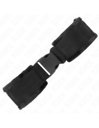 KINK - NYLON BIND HOOKandLOOP WRIST RESTRAINTS RED-BLACK MODEL 1 AJDUSTABLE 25-35 CM X 6 CM