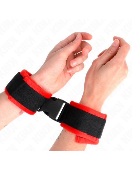 KINK - NYLON BIND HOOKandLOOP WRIST RESTRAINTS BLACK MODEL 1 AJDUSTABLE 25-35 CM X 6 CM