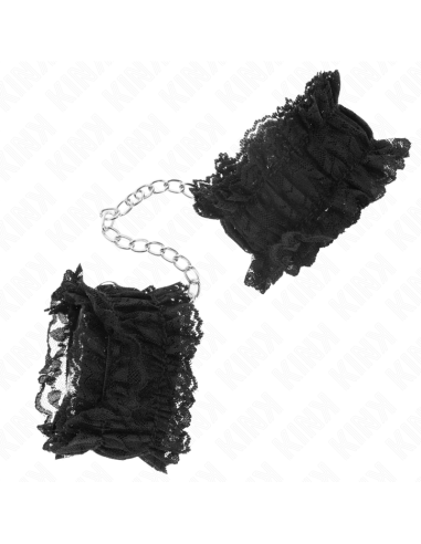 KINK - LACE ELASTIC WRIST RESTRAINTS NEGRO