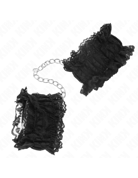 KINK - LACE ELASTIC WRIST RESTRAINTS NEGRO