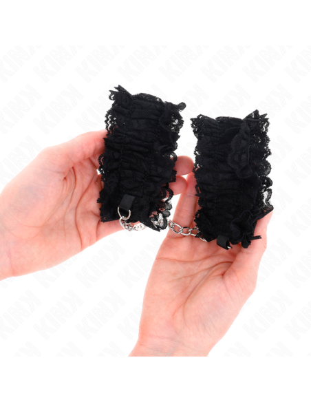KINK - LACE ELASTIC WRIST RESTRAINTS NEGRO
