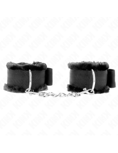 KINK - FURRY LINED WRIST RESTRAINTS BLACK ADJUSTABLE 17-31 CM X 7 CM 2