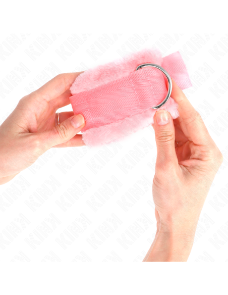 KINK - ROŽINIS RIŠO ĮTVARAS SU PŪKUOTU PAMUŠALU, REGULIUOJAMAS 17-31 CM X 7 CM